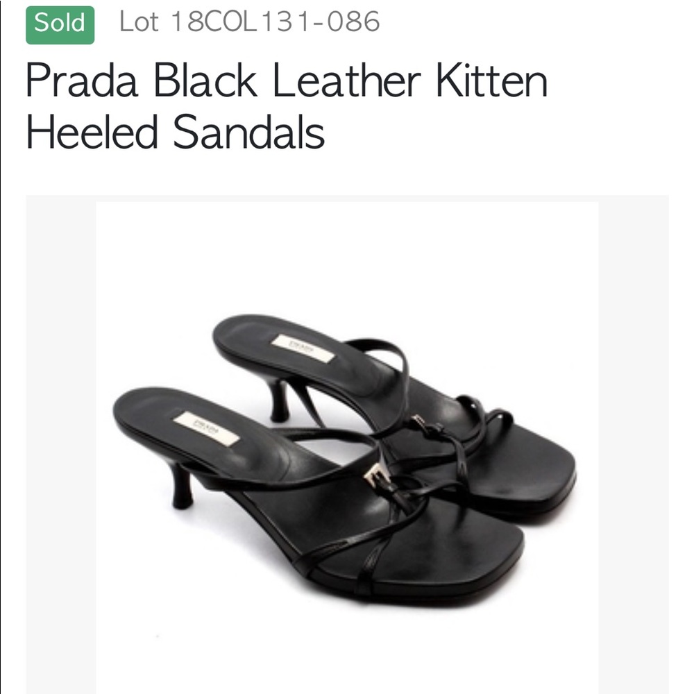 Prada Kitten Heeled Sandals Black